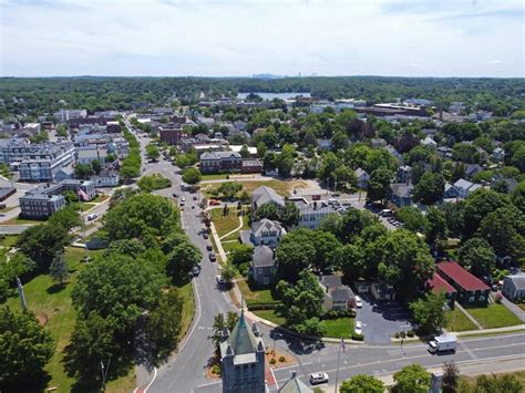 Wakefield Aerial View Massachusetts Usa Stock Image Image Of