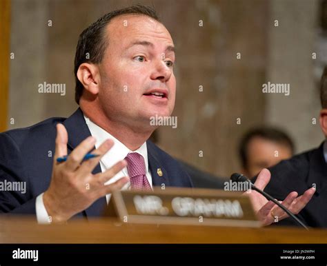 United States Senator Mike Lee (Republican of Utah) questions the ...