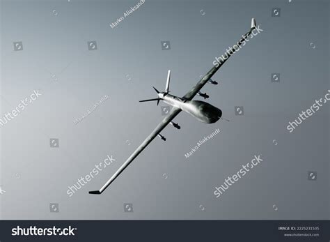 Military Combat Drone Uav On Duty Stock Illustration 2225231535 ...