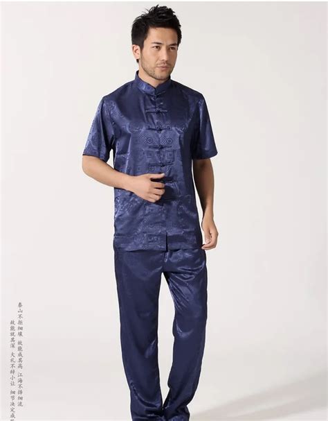 Traje de Kung Fu de satén tradicional chino para hombre ropa de