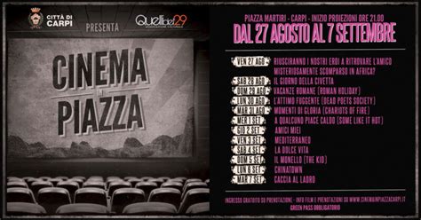 Al Via Le Prenotazioni Per I Film Di Cinema In Piazza Sulpanaro News