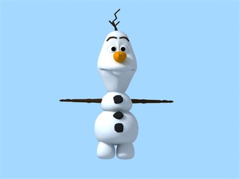 snow olaf 3d model