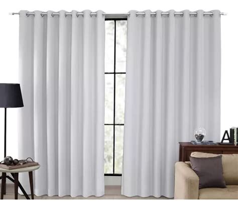 Cortina Tecido Blackout Corta Luz 80 2 70 X 2 30m Blecaute Cor Branco