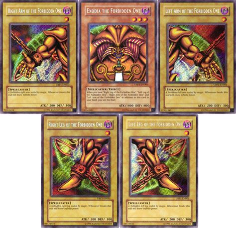 Yugioh Complete Exodia Set All 5 Pieces The Forbidden One