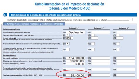 Casillas de la renta para poner los datos económicos de Autónomos e