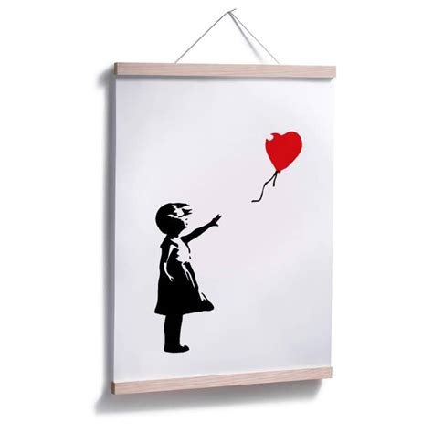 Poster Banksy Girl With The Red Balloon Wall Artde