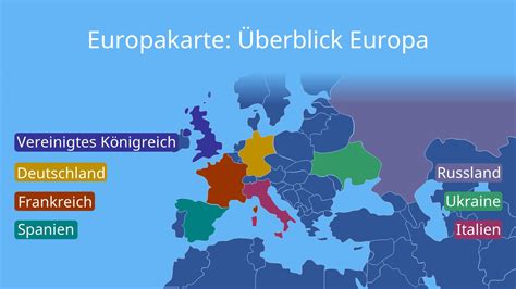 Europa Karte alle 47 Länder im Überblick mit Video