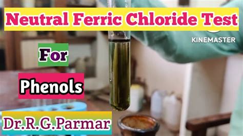 Ferric Chloride Test For Phenols Neutral Fecl3 Test Youtube