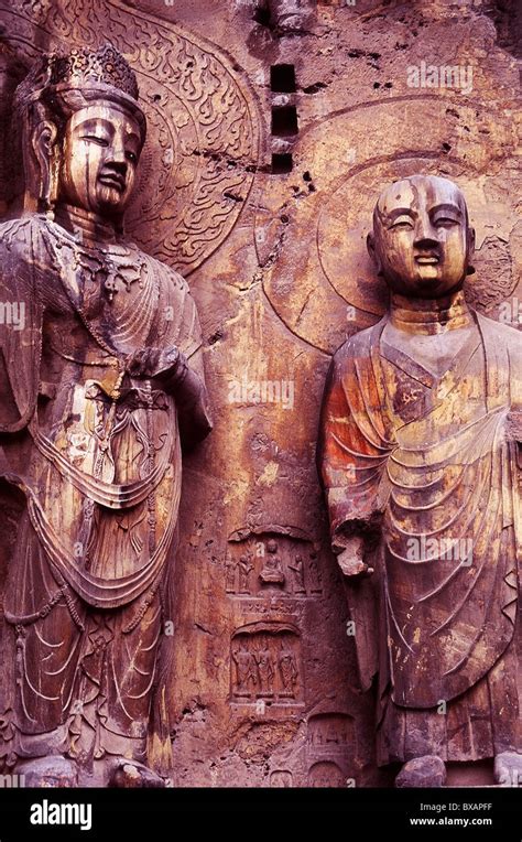 Amazing sculptures at the Longmen Grottoes in Henan Stock Photo - Alamy