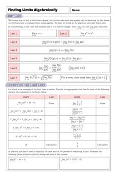 Ap Calculus Finding Limits Algebraically Complete Lesson By Grab A Pencil