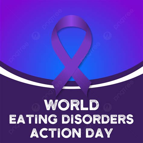 National Eating Disorders Awareness Week Observed During Last Of February Background Vector