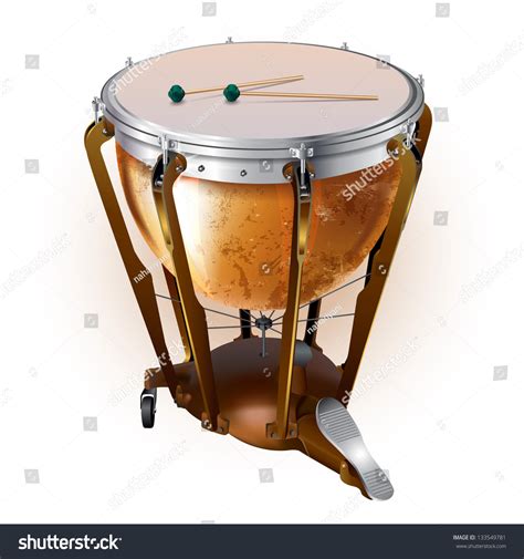 Musical Background Series Classical Timpani Drum Stock Vector 133549781