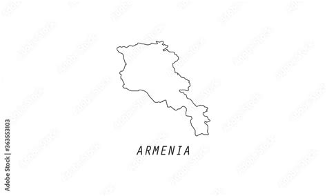 Armenia map outline country vector illustration Stock Vector | Adobe Stock