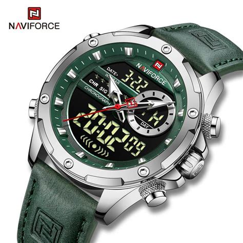 Купить Naviforce NF9208 Кварцевые аналоговые цифровые мужские часы с ...
