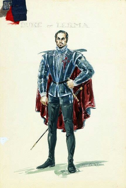 Costume Design Drawing For The Adventures Of Don Juan 1948 From The