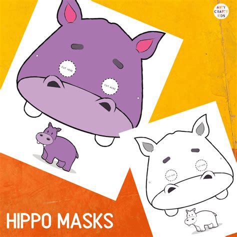 Hippo Face Masks Arty Crafty Kids