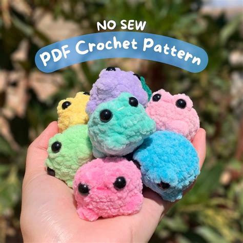 No Sew Crochet Mini Stackable Frogs Pdf Pattern Chunky Frogs Pattern Etsy In 2024 Pdf