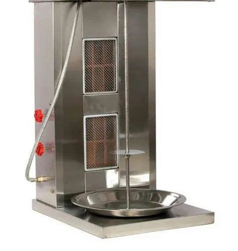 Silver Stainless Steel Shawarma Machine 2 Burner For Hotel At Rs 39000