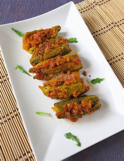 Tangy Stuffed Karela Bharwa Karela Maayeka