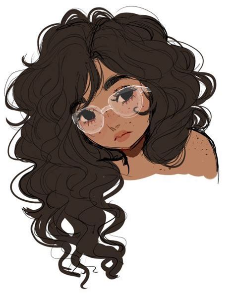 Aesthetic Curly Hair Cute Black Anime Girl Hair Style Lookbook For