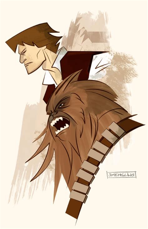 Han Solo and Chewbacca by CartoonCaveman on DeviantArt