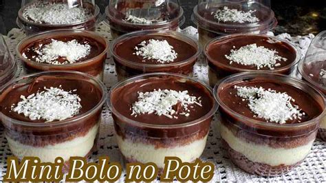 Fature muito mini bolo no pote sabor prestígio