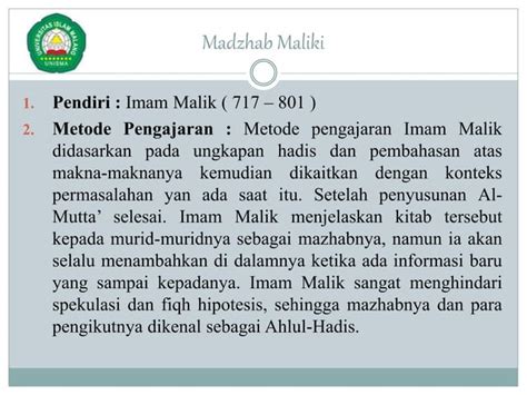 PPT Fiqh Sejarah Pembentukan Empat Mahzab Dalam Fiqh Kelompok 5 PPT