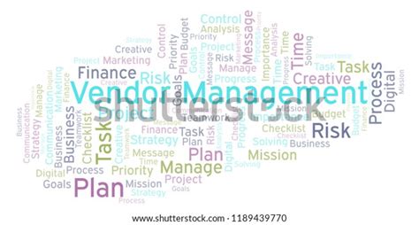 Vendor Management Word Cloud Made Text Stock Illustration