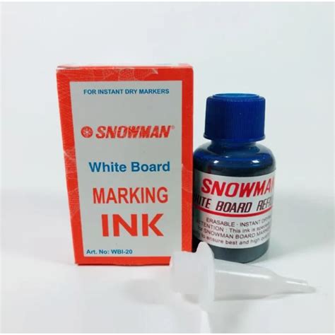 Jual Snowman Isi Tinta Spidol Refill White Board Marking Ink Biru