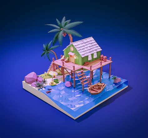 Beach house 3D :: Behance