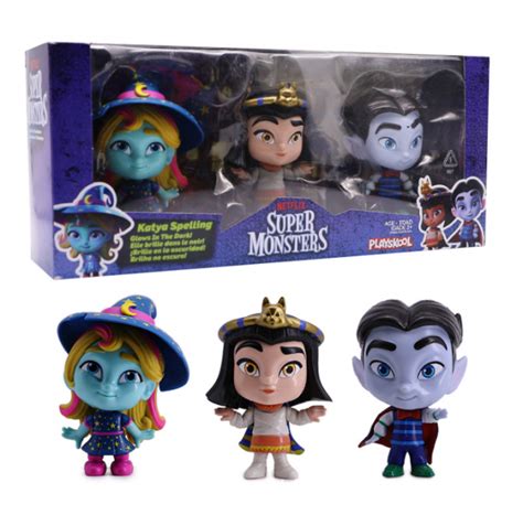 Netflix Super Monsters Set of 3 Collectible 4-inch Figures Monster Trio ...