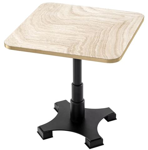 Casa Padrino Mesa De Comedor De Lujo Beige Lat N Negro X X A