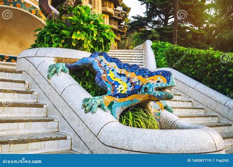 Mosaic Salamander at Park Guell Editorial Stock Image - Image of monument, destination: 160087719