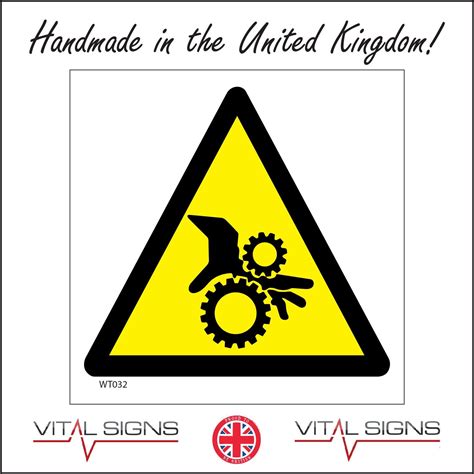 Finger Trap Gears Entrapment Sign With Cogs Hand Fingers Wt032 Vital