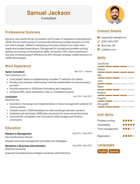 Technical Consultant Cv Examples For Tips Free Templates