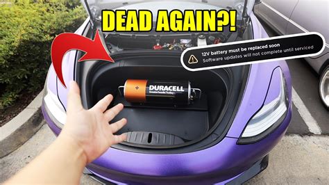 12v Battery Is Dead Again Tesla Model 3 Youtube