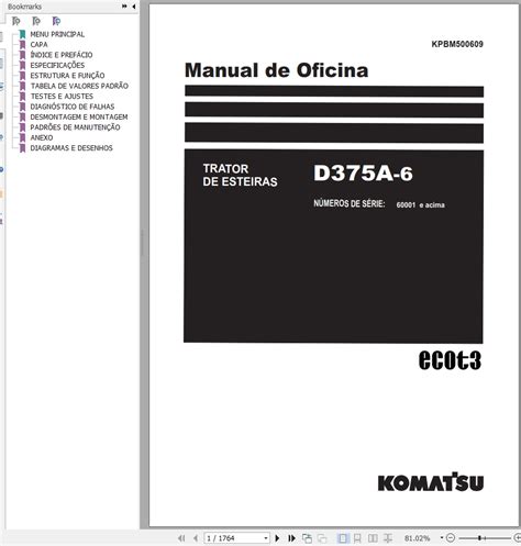 Komatsu D A Shop Manual Kpbm