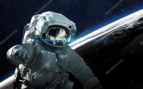 Astronaut in outer space. Spacewalk. Elements of this image furnished by NASA — Stock Photo ...