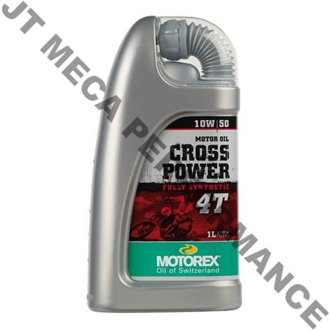 HUILE MOTEUR MOTOREX CROSS POWER 4T 10W50 1L JT MECA PERFORMANCE