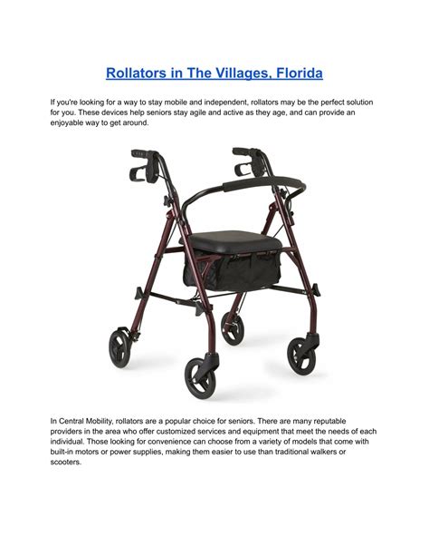 Ppt Rollators In The Villages Florida Powerpoint Presentation Free