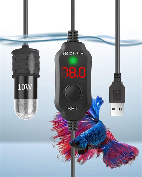 Amazon Aquamiracle Adjustable W Betta Heater Small Aquarium