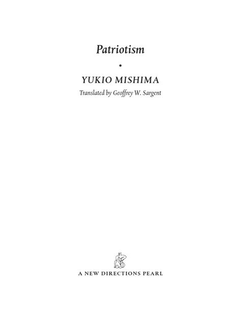 Patriotism Yukio Mishima | PDF