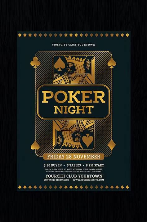 Poker Night Flyer Template PSD | Poker night, Poker, Flyer