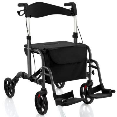 Andador Rollator En Multiusos De Aluminio Con Altura Ajustable Para