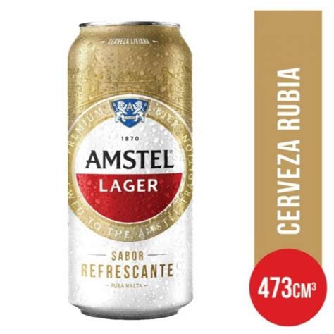 Cerveza Amstel Lager Refrescante Lata X 473 Cc Super Mami