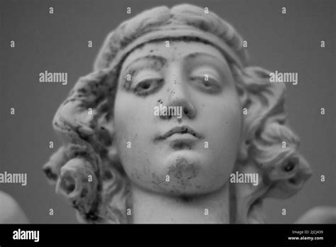 Cemetery Statues Edited In Black And White Stock Photo Alamy