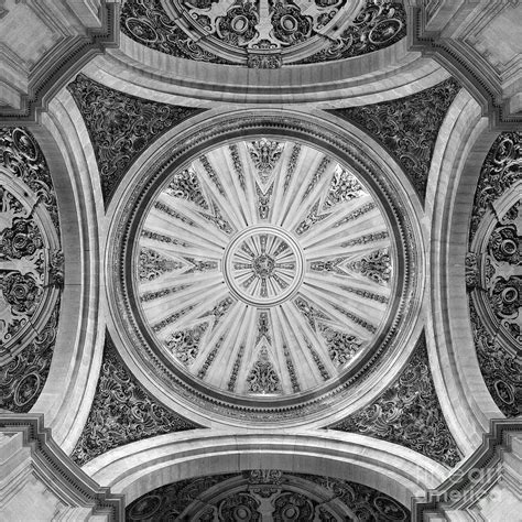 Granada Cathedral Roof Sagrario Church BW Photograph By Guido Montanes