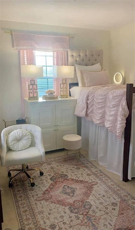 Light Pink Dorm Ideas Light Pink Dorm Aesthetic In 2024 Luxury Dorm