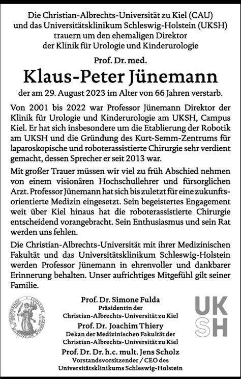 Traueranzeigen Von Klaus Peter J Nemann Trauer Anzeigen De