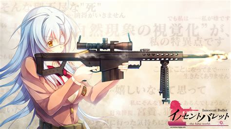 Free Download Hd Wallpaper Woman Holding Rifle Anime Character Gun